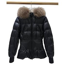Alexander McQueen Schwarze Leder-Steppjacke Sz.40 Gebraucht