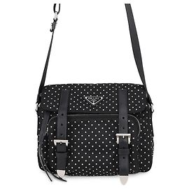 Prada Schultertasche aus schwarzem Nylon