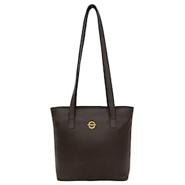 Céline Bolso Tote de piel Celine con logotipo circular