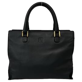 Loewe Vintage Anagram Logo Geprägte Leder Tote Bag