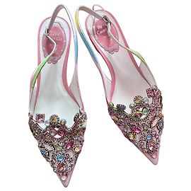 Ballerine slingback con gioielli bianche da donna Rene Caovilla