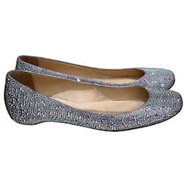 Christian Louboutin Crystal Strass Ballerinas Sz.38.5 Gebraucht