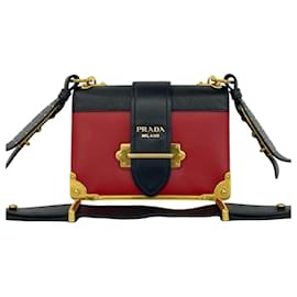 Borsa a tracolla in pelle Prada Cahier Logo