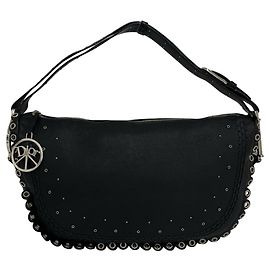 Borsa a tracolla in pelle Christian Dior con logo Peace & Love