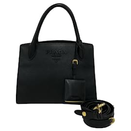 Borsa Prada in pelle Saffiano con logo monocromatico