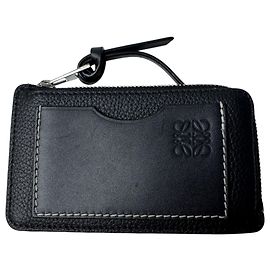 Porte-cartes Loewe en cuir noir