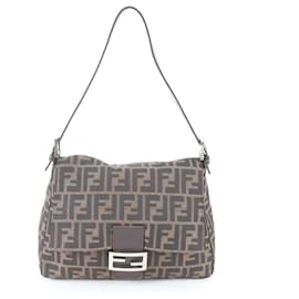 Borsa a secchiello a tracolla Fendi Zucca Mamma in pelle
