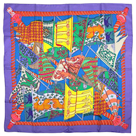 Hermès Pañuelo Hermes Carre 90 Etendards et Bonnieres