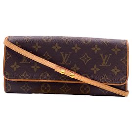 Louis Vuitton Borsa a tracolla Vintage Monogram Canvas Pochette Twin GM