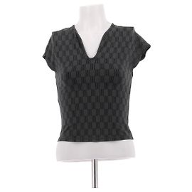 By Malene Birger Bedrucktes Top Grau