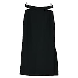Falda negra de viscosa Sandro Talla 36