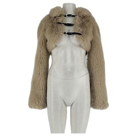 Autre Marque FANCI CLUB Beige Faux Fur Jacket S