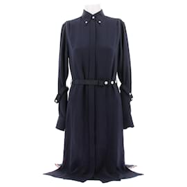 Thom Browne Vestido midi recto azul marino