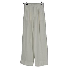 Autre Marque Pantalones de lino blanco