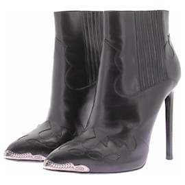 Saint Laurent Escarpins noires et argentées