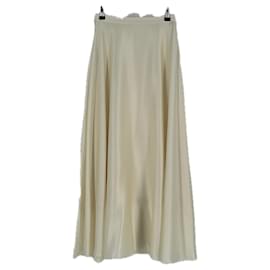 Autre Marque Falda de seda blanca LILYSILK