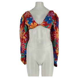 Autre Marque PATBO Crop Top aus Baumwolle mehrfarbig