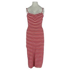Autre Marque PUJKA Rosa gestreiftes Viscose Kleid
