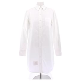 Thom Browne Vestido camisero blanco de algodón