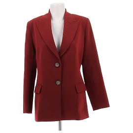 Autre Marque Blazer rojo de algodón BOUGUESSA