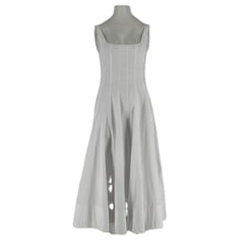 Vestido largo blanco de algodón Staud