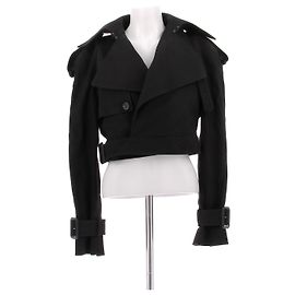 Autre Marque Gabardina corta negra de algodón WARDROBE NYC