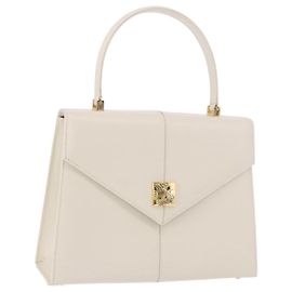 SAINT LAURENT Hand Bag Leather White Gold