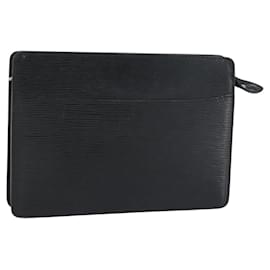 LOUIS VUITTON Epi Pochette Homme Clutch Bag Black M52522 LV