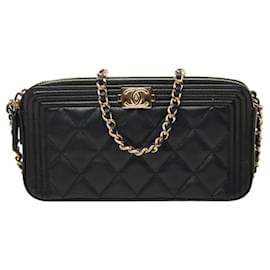 Borsa a tracolla Pochette Chanel Matelassé Coco Mark Boy Chain