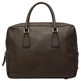 Borsetta Prada in pelle Saffiano marrone