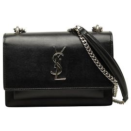 Borsa a tracolla Saint Laurent Cassandra Sunset con logo YSL e catena