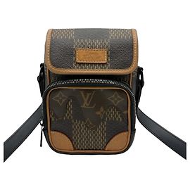 Borsa a Tracolla/Spalla Louis Vuitton Brown Damier Giant