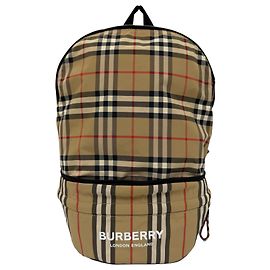Burberry convertible Rucksack aus Nylon in Beige House Check