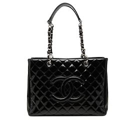 Borsa Grand Shopping Tote Chanel in vernice nera