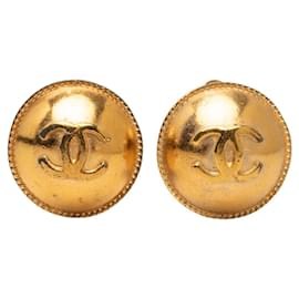 Orecchini a clip Chanel Gold CC placcati in oro