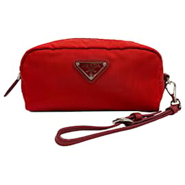 Beauty case Prada in Tessuto rosso