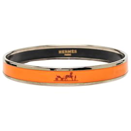 Bracciale Hermès Caleche in smalto Orange Narrow 70