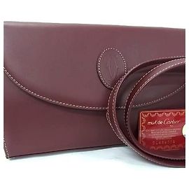 Clutch e borsa a tracolla Cartier Must in pelle Bordeaux