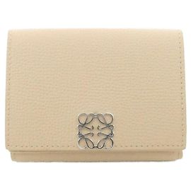 Portafoglio tri-fold in pelle di vitello Loewe