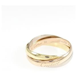 Cartier Trinity Ring aus Rosa Weiß und Gelbgold