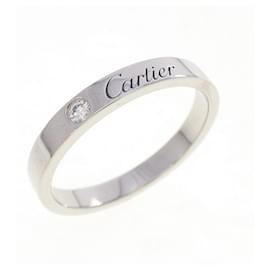 Anel Aliança Cartier em Platina e Diamantes