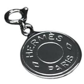 Hermès Charm pendente in metallo argentato HERMES