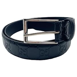 Gucci Herren-Standardgürtel aus schwarzem Leder