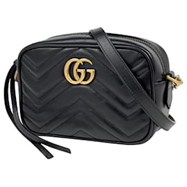 Borsa a tracolla in pelle Gucci GG Marmont Double G