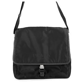 Borsa a tracolla Prada in nylon nero