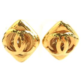 Orecchini a clip Chanel in metallo dorato