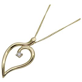 Tiffany & Co. Yellow Gold Heart Leaf Necklace