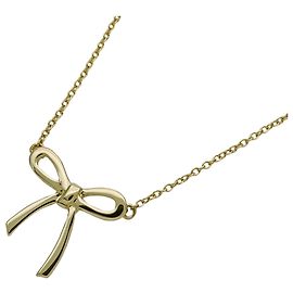 Tiffany & Co. Damen Halskette Schleifenband aus 18K Gelbgold