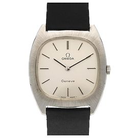 Omega Geneve Armbanduhr aus Edelstahl mit Handaufzug