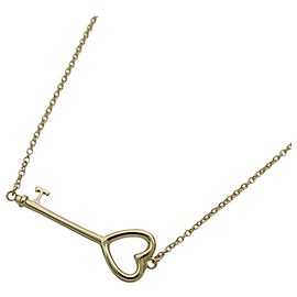 Tiffany & Co. Yellow Gold Heart Key Necklace